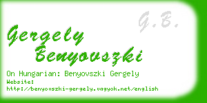 gergely benyovszki business card